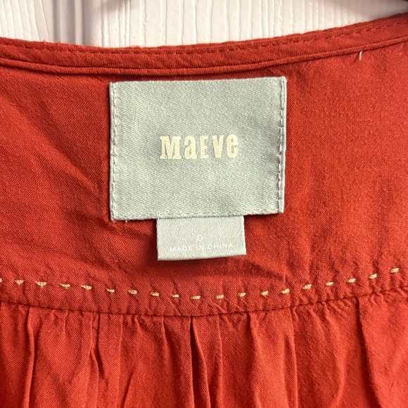 Maeve Anthropologie Crescent Street Blouse Size 0 - Picture 3 of 4